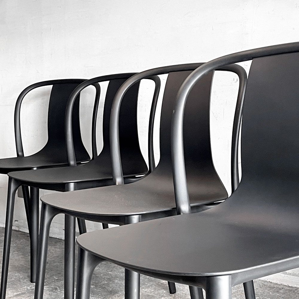 ヴィトラ Vitra ベルヴィルチェア Belleville Chair ダイニングチェア スタッキングチェア ディープブラック ロナン & エルワン・ブルレック B ■