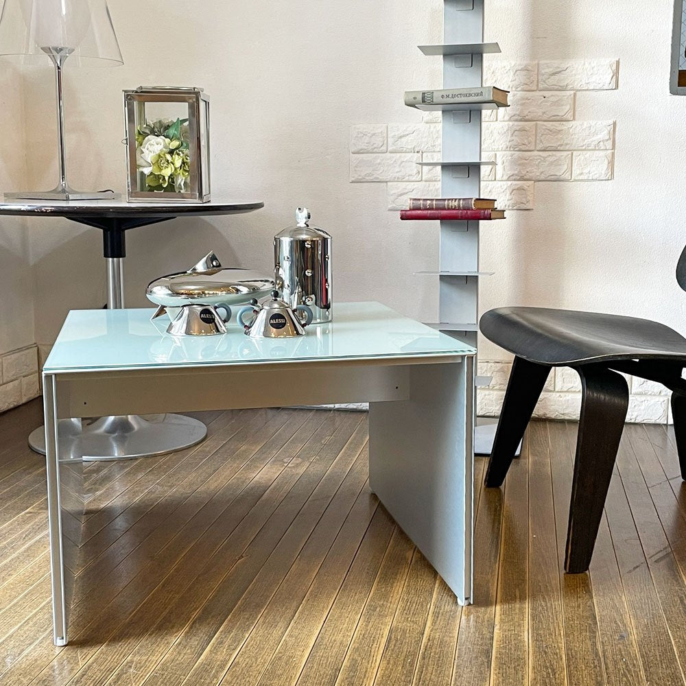 カッシーナイクスシー Cassina ixc. エアーフレーム AIR FRAME 30021 サイドローテーブル コーヒーテーブル ガラス天板付き デヴィッド・チッパーフィールド インターデコール 廃盤 ◎