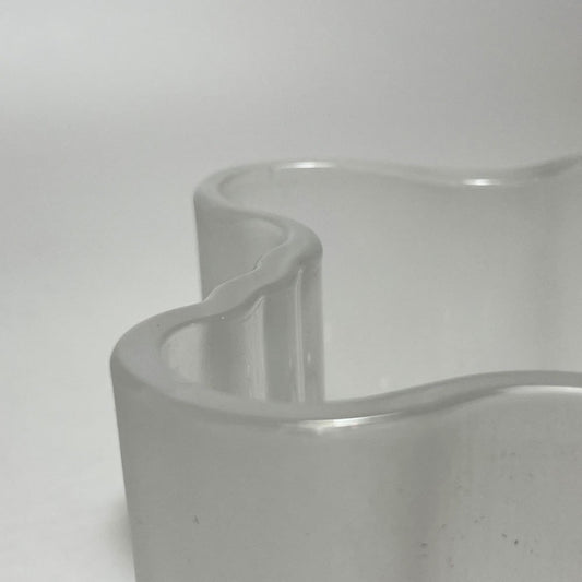 イッタラ iittala アルヴァ・アアルトコレクション Alvar Aalto Collection キャンドルホルダー 55mm フロスト 箱付 廃番 北欧雑貨 ★
