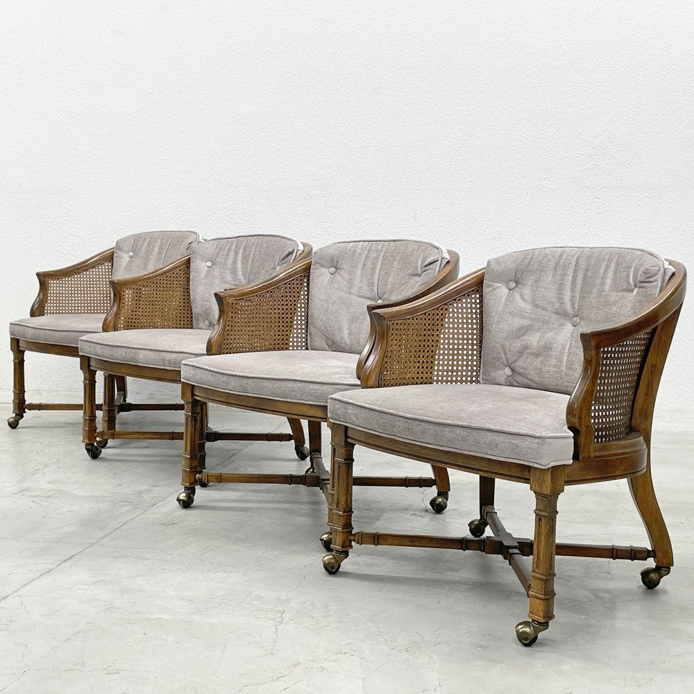 ドレクセルヘリテイジ DREXEL HERITAGE グランドヴィラ Grand Villa アームチェア キャスターベース パーティーチェア C 〓