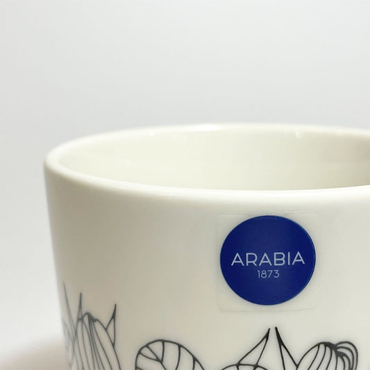 アラビア ARABIA クロッカス Krokus マグカップ 0.3L 280ml ブラック エステリ・トムラ 復刻 未使用品 フィンランド 北欧食器 ★