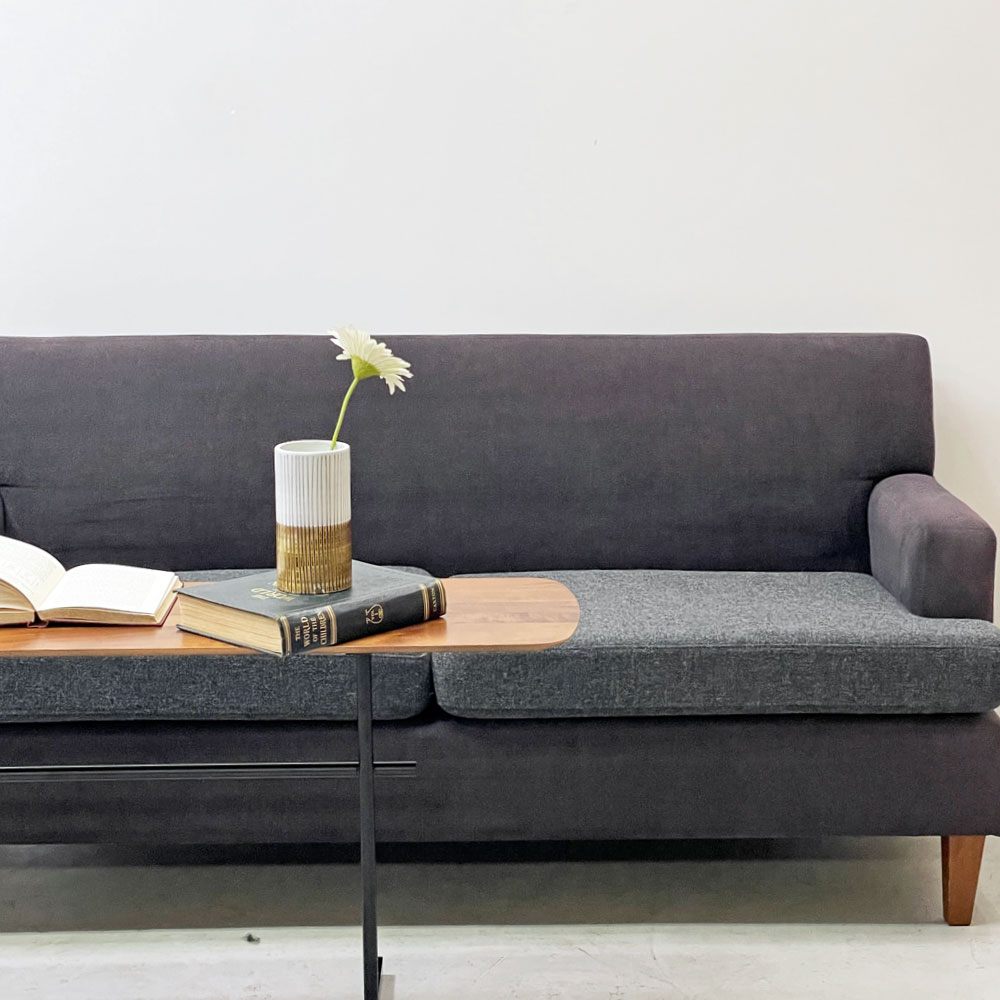 パシフィックファニチャーサービス Pacific Furniture Service P.F.S スタンダードA STANDARD A 2シーターソファ 2Pソファ パープル × グレー 座面張替品 ●