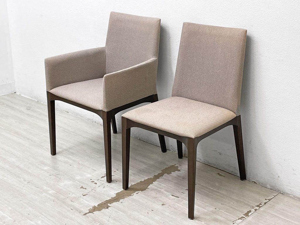 カッシーナイクスシー Cassina ixc ライン LINE ダイニングチェア アーム ファブリック Lランク パープル 定価¥91,350- ●