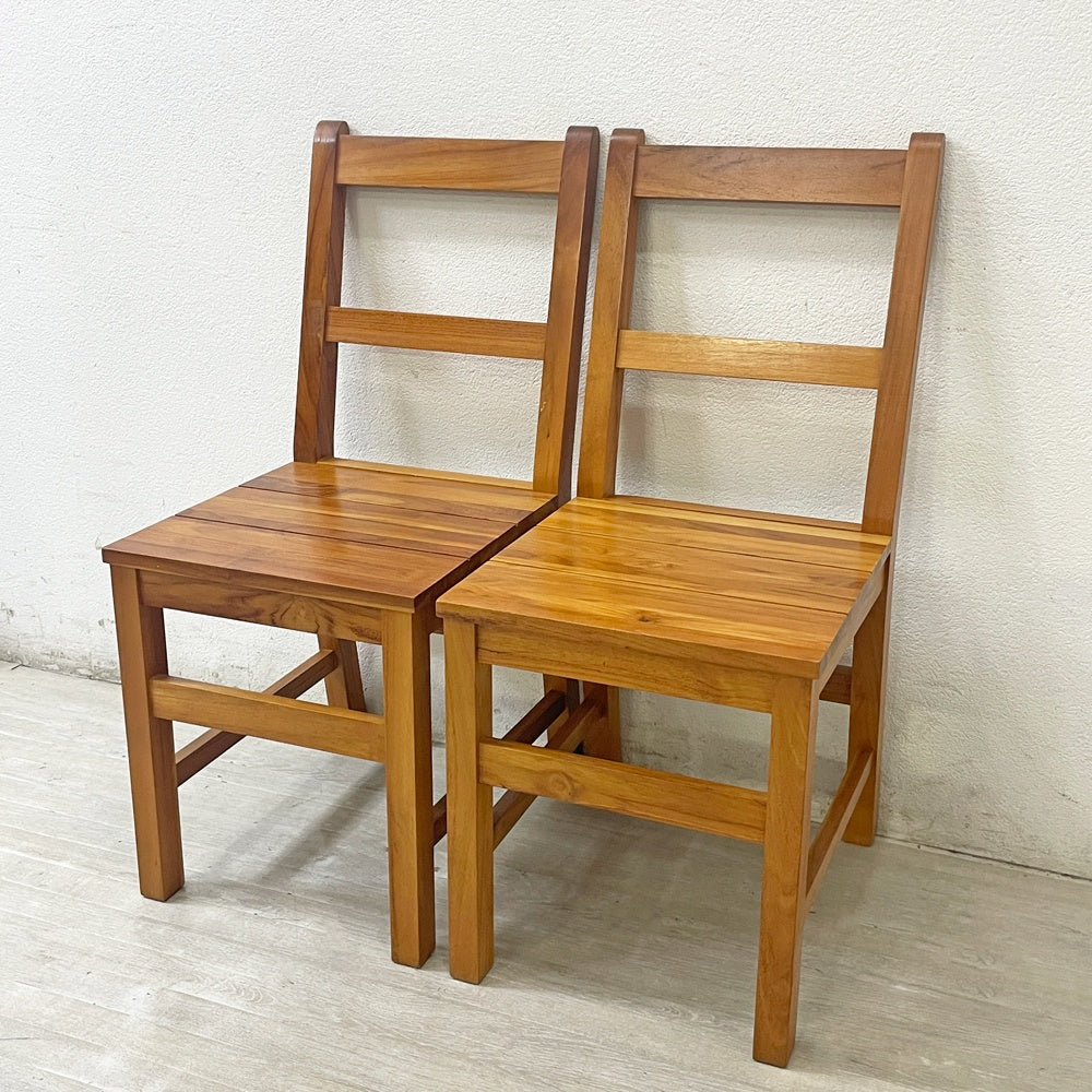 ウニコ unico ブレス BREATH ダイニングチェア ボーダーバック チーク無垢材 廃番 B ●