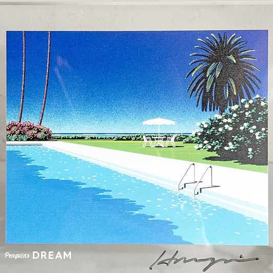 永井 博 サマーマッドネス SUMMER MADNESS 卓上アクリルアート サイン入り フレーム付き 現代アート ■