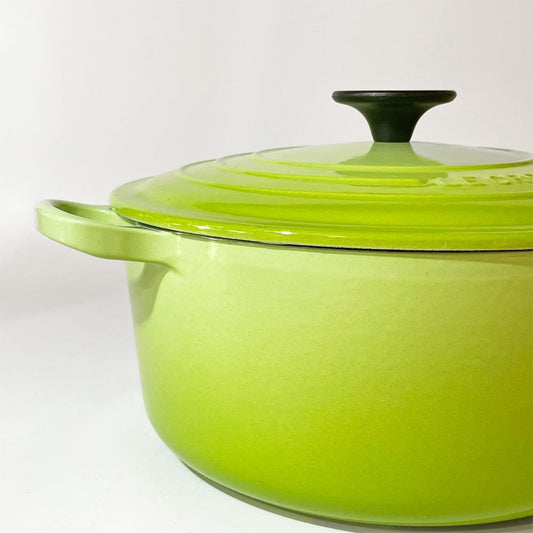 ルクルーゼ LE CREUSET ココットロンド 両手鍋 フルーツグリーン 24cm 鋳物 フランス ★