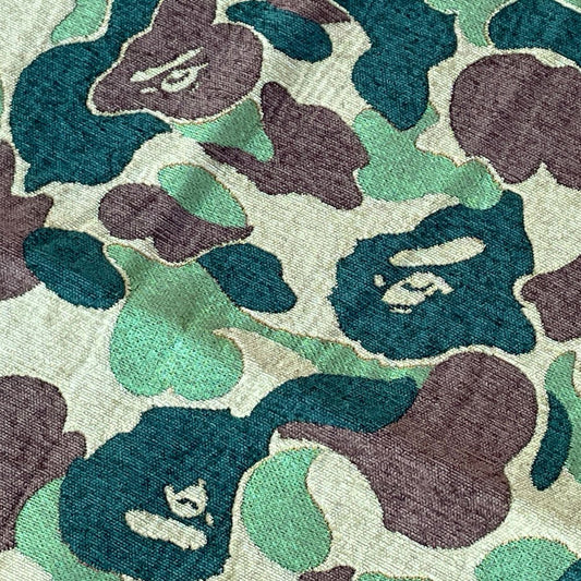 アベイシングエイプ A BATHING APE ラグ ABC CAMO RUG 100×100 カモ柄 ポリエステル ストリート 美品 ◇
