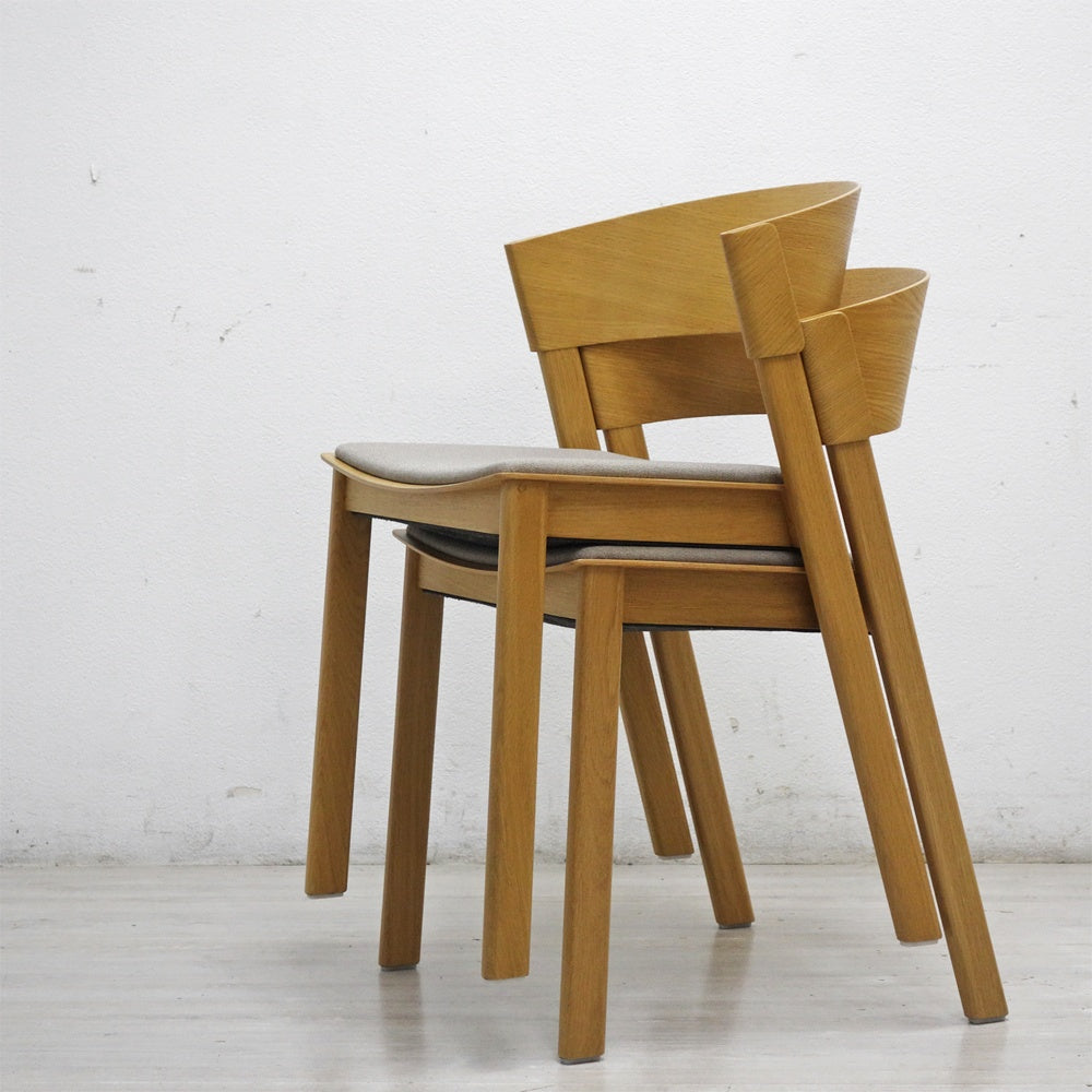 ムート muuto カバーサイドチェア Cover Side Chair ダイニングチェア スタッキング オーク材 布座 クヴァドラ生地 トーマス・ベンゼン グレー A ●