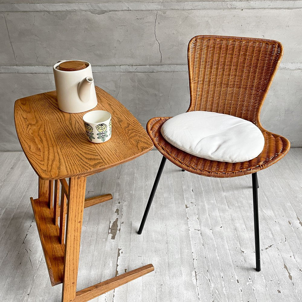 モモナチュラル MOMO Natural サイド B テーブル SIDE B TABLE マガジンラック W55cm オーク無垢材 ♪