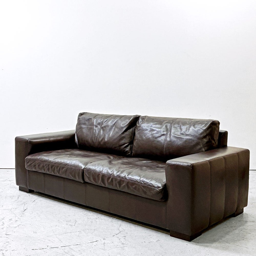 アクタス ACTUS 2人掛けソファ 2P SOFA 本革 ダークブラウン調カラー 