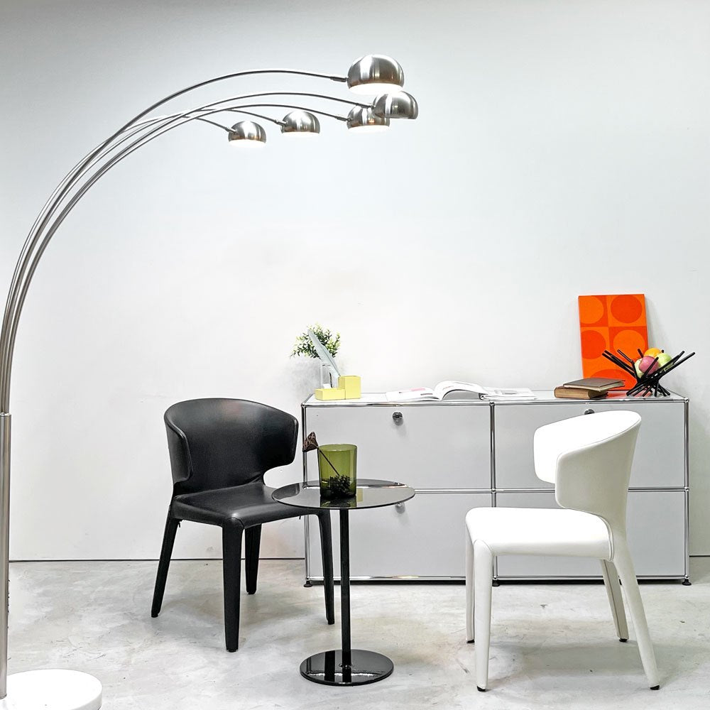 カッシーナ Cassina オラ 367 HOLA アームチェア 本革 フルレザー ホワイト ハンス・ウェッツスタイン 定価¥374,000- B ●