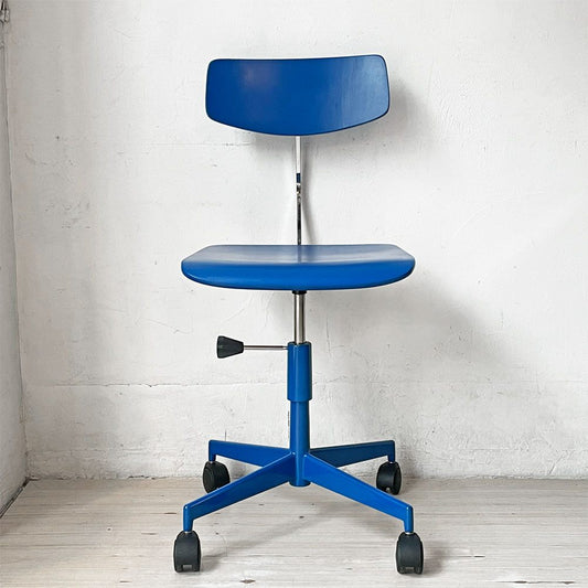 ラボファ Labofa デスクチェア オフィスチェア プライウッド ブルー ダブルホイール 高さ調整可 デンマーク製 北欧家具 ★