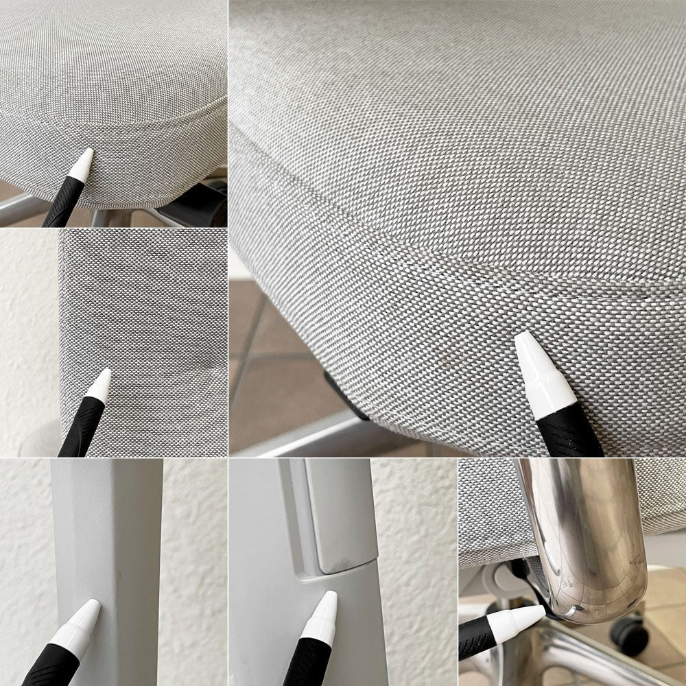 ヴィトラ vitra IDトリム ID Trim オフィスチェア デスクチェア ファブリックシート ライトグレー系 ハイバック 2Dアームレスト アントニオ・チッテリオ 参考定価¥209,000- ◇