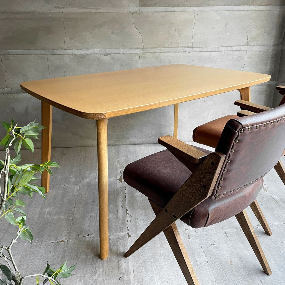 マルニ木工 maruni マルニコレクション MARUNI COLLECTION ヒロシマ HIROSHIMA ダイニングテーブル オーク材 ナチュラルホワイト W130cm 深澤直人 定価 ¥255,200-