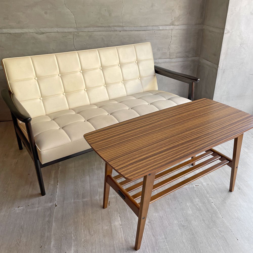 カリモク60 karimoku リビングテーブル S ウォールナット W90cm レトロモダン ミッドセンチュリー 定価¥48,950- ♪