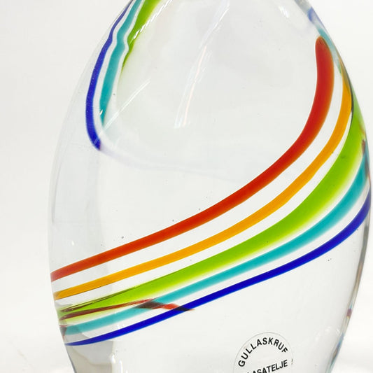 グラスクルフ GULLASKRUF ガラスオブジェ ペーパーウェイト スウェーデン ビンテージ ●