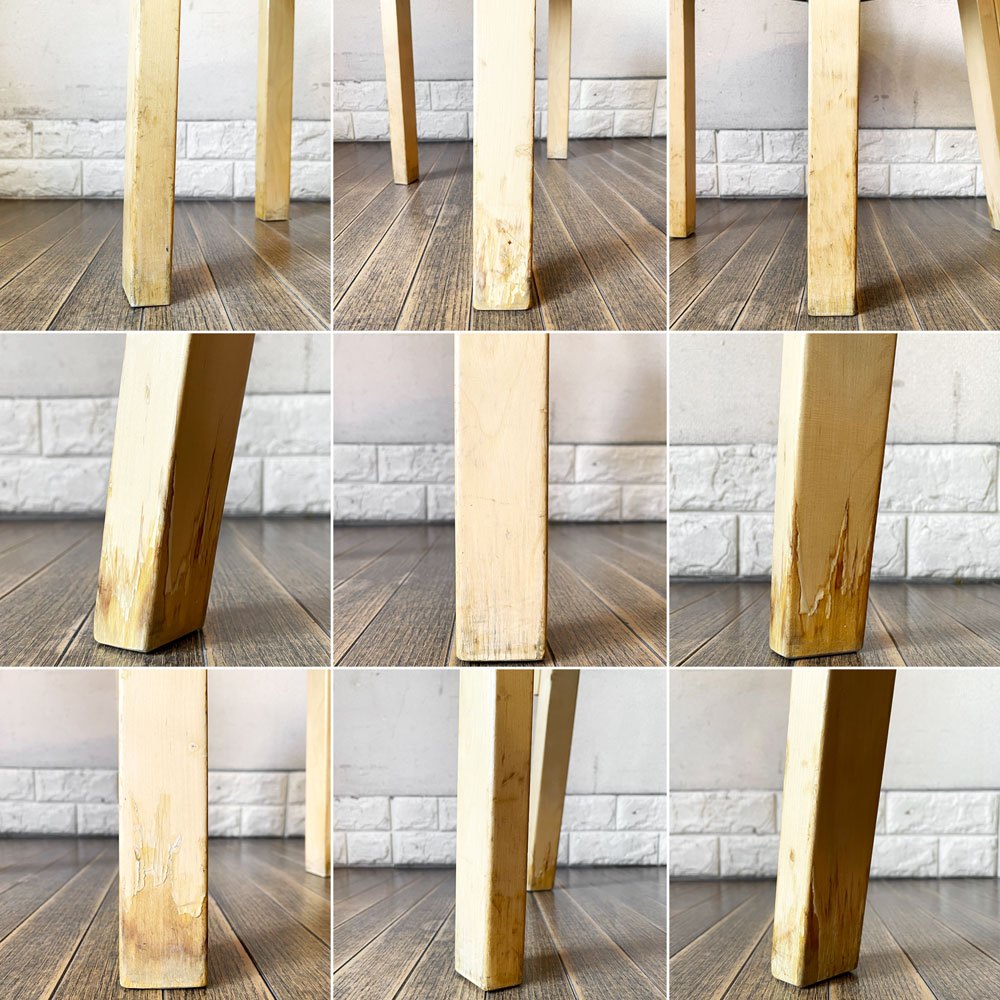 アルテック artek チェア68 Chair68 ダイニングチェア バーチ材 ビニールレザーシート ブラック アルヴァ・アアルト フィンランド 北欧ビンテージ ◎