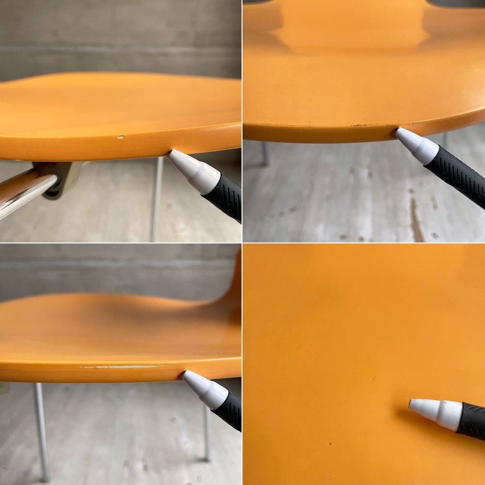 フリッツハンセン Fritz Hansen アントチェア 4本脚 アプリコット ラッカー仕上げ アルネ・ヤコブセン 北欧家具 廃番カラー 定価¥56,980- ♪