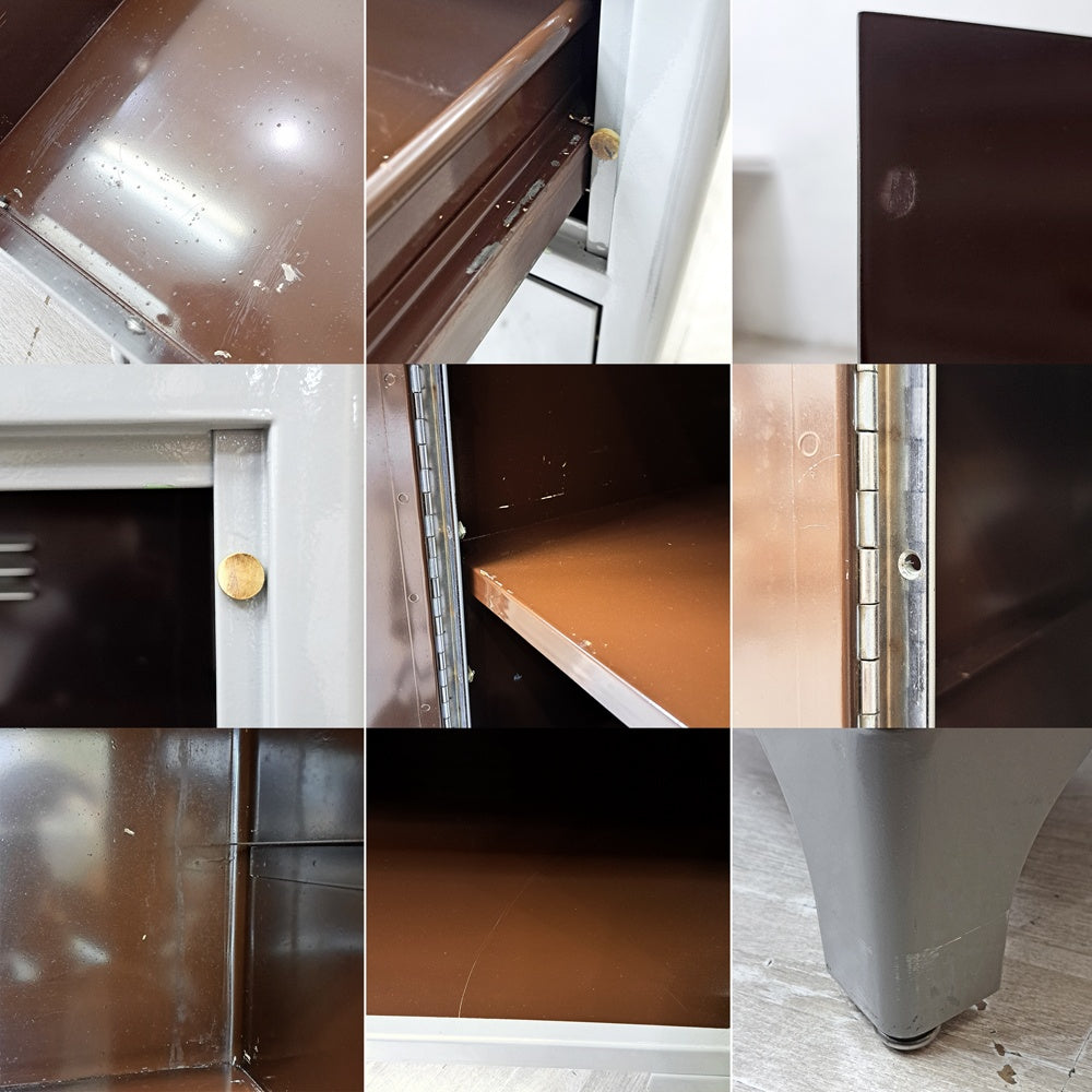 ACE UTILITIES, INC. スチールキャビネット 1ドロワー 1ドア グレー H89cm P.F.S取扱 ●