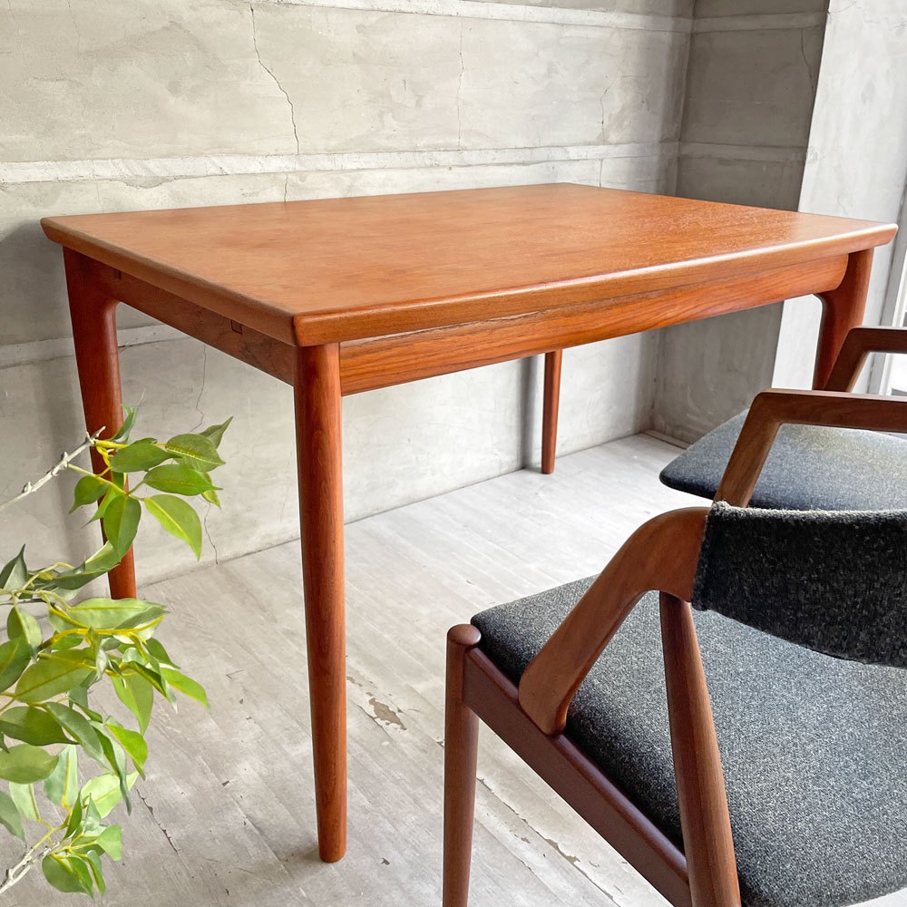 グロストルップ Glostrup Mobelfabrik チーク材 エクステンション EX ダイニングテーブル 伸長式 グレーテ・ヤルク Grete Jalk デンマークビンテージ ♪