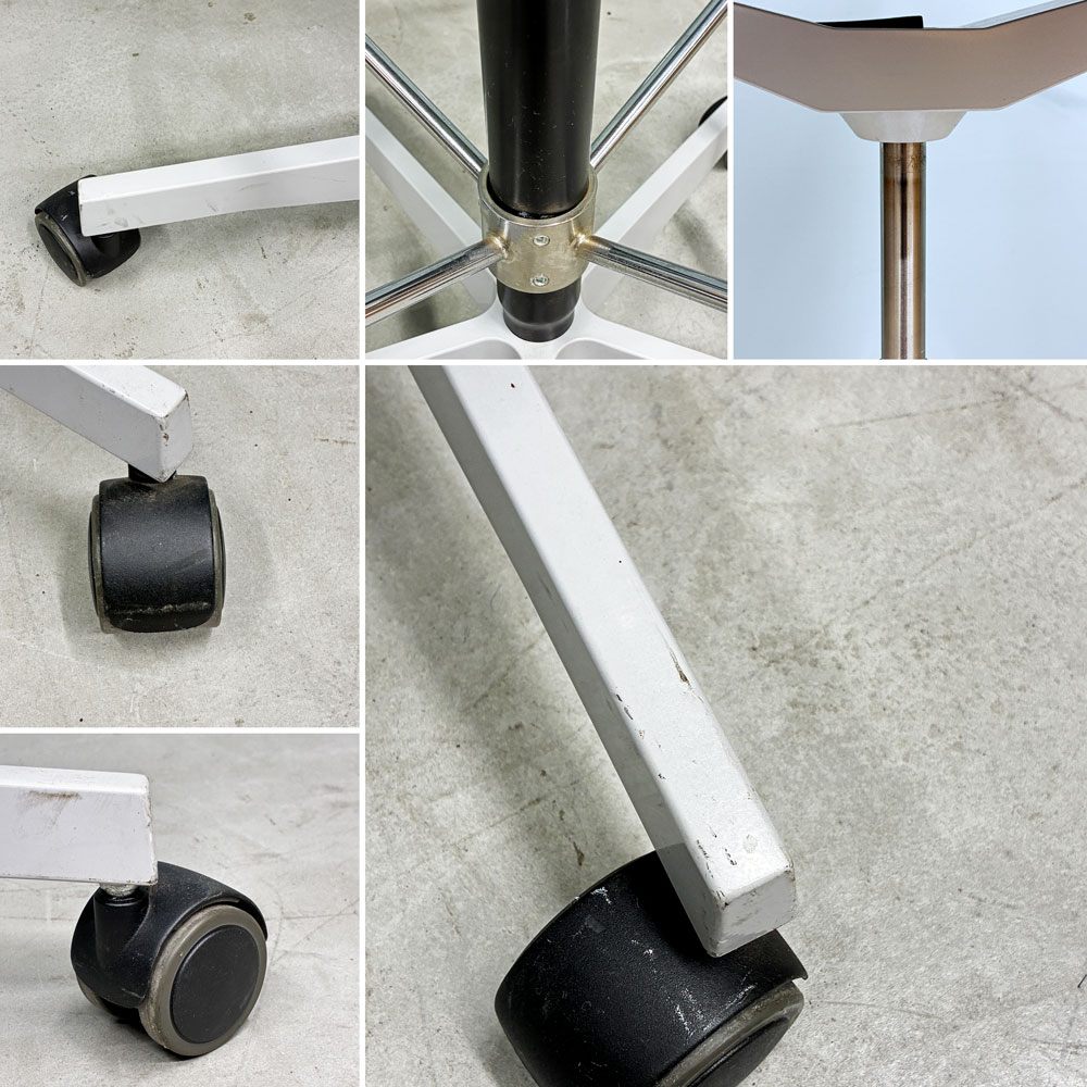 ヴィトラ Vitra ゼロフォー .04 Counter カウンターチェア アームレス オフィスチェア ハイチェア グレー キャスターベース 座面昇降 マールテン・ヴァン・セーヴェレン ◎