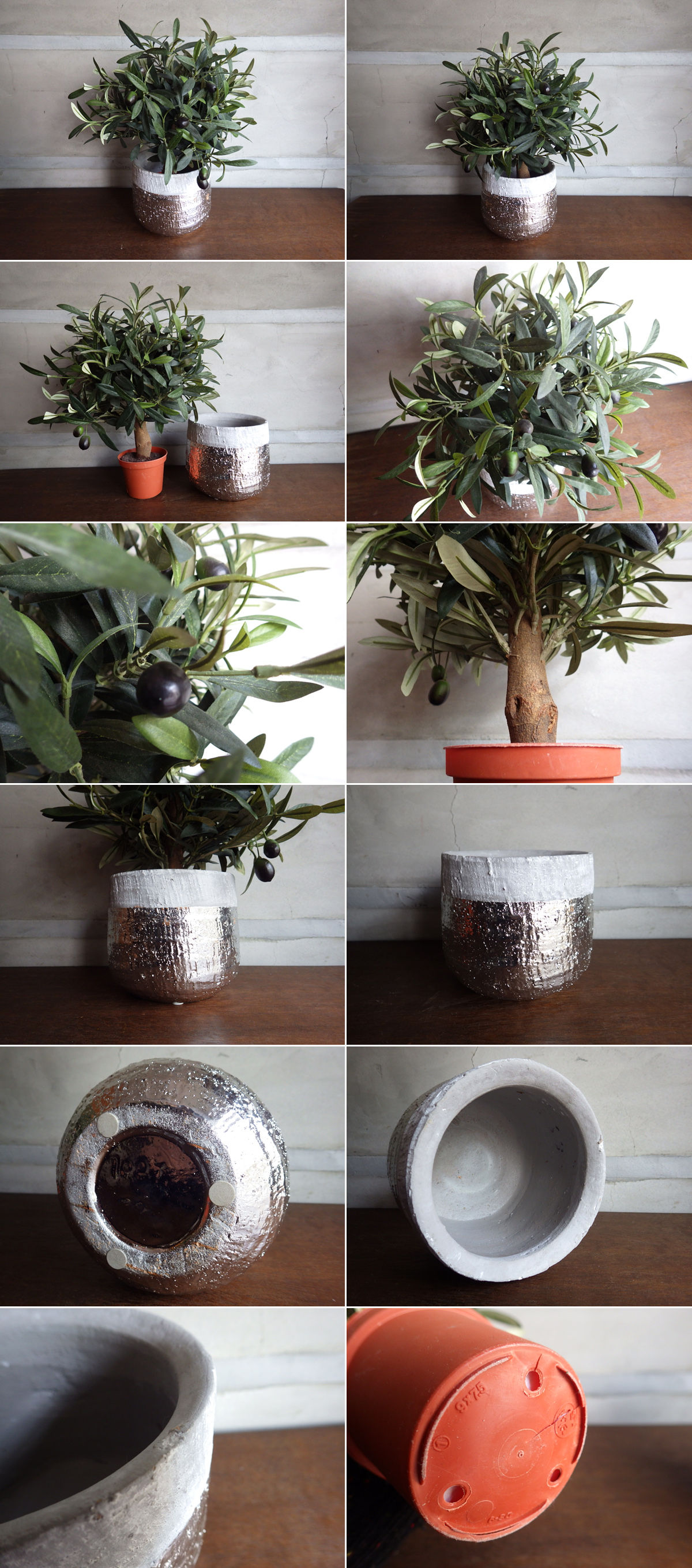 EMILIO ROBBA　エミリオロバ　アートグリーン　造花観葉植物　陶器鉢入