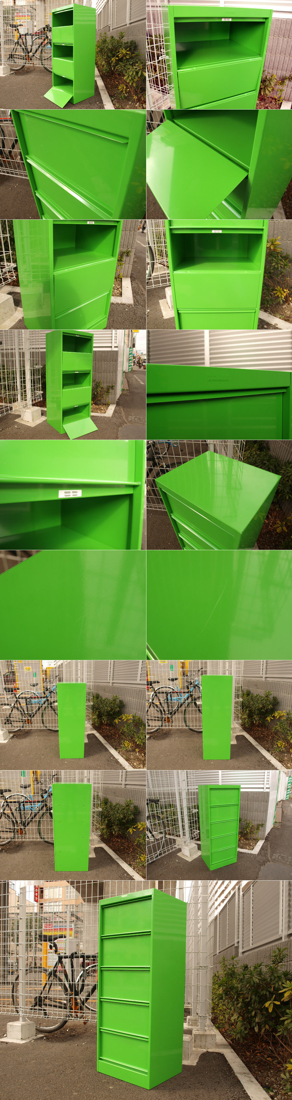 TOLIX 5段スチールラック 緑 美品 コンランショップ購入品 - 収納家具