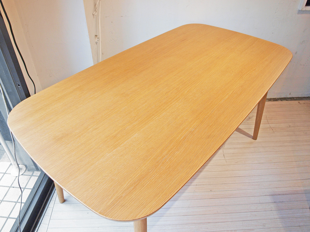 無印良品 MUJI オーク材 ダイニングテーブル 丸脚 幅150cm ～自然本来