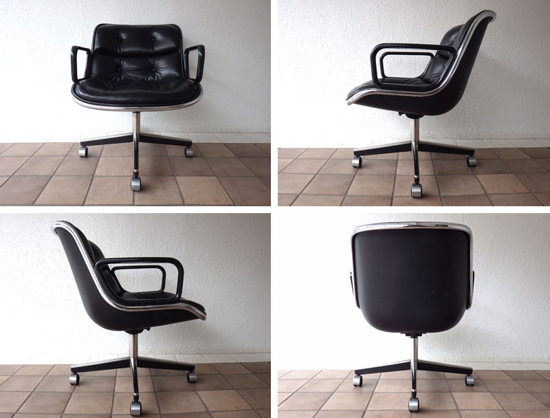 ノール Knoll ポロックチェア Pollock Chair 初期型オリジナル 4本脚 ケヴィ KEVI キャスターベース仕様 アームチェア