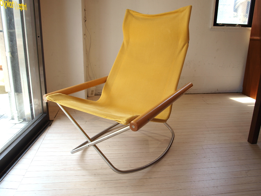 ニーチェア エックス Ny chair X ロッキング マスタード ＆ オットマンスツール 折畳 チェア ～ 日本が世界に誇る安価で品質の良い