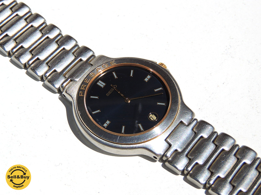 セイコー SEIKO プレサージュ PRESAGE 1986年製 ビンテージ クォーツ 腕時計 9539-6010 デイト付き 中古品