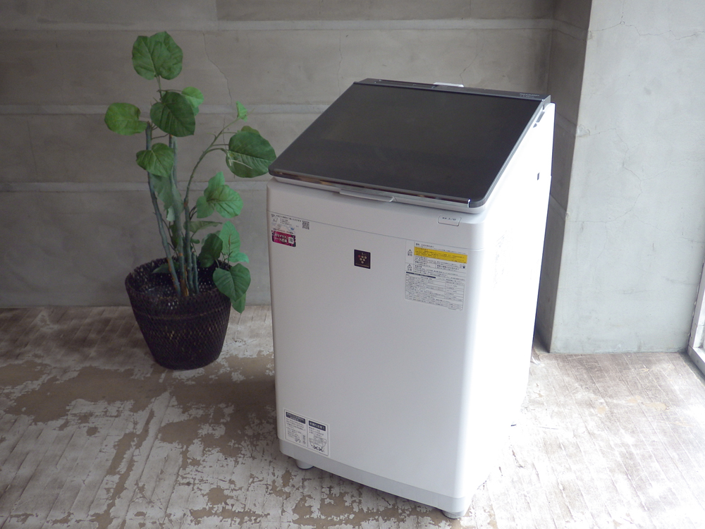 シャープ SHARP タテ型洗濯乾燥機 11kg 2019年製 ES-PU11C-S 超音波