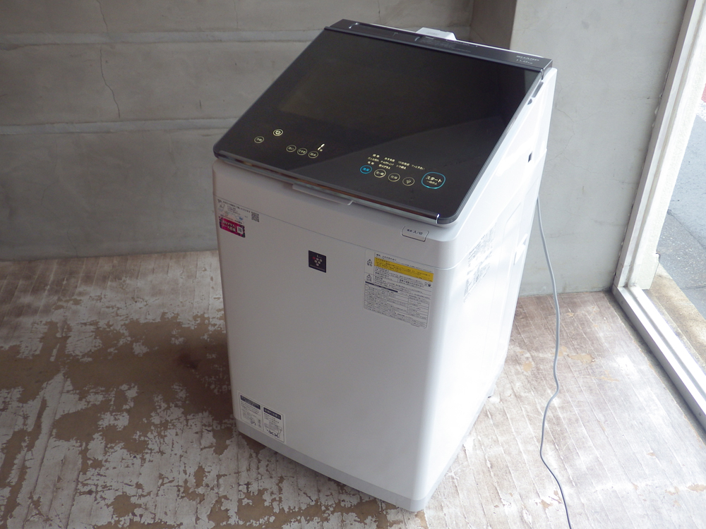 シャープ SHARP タテ型洗濯乾燥機 11kg 2019年製 ES-PU11C-S 超音波 