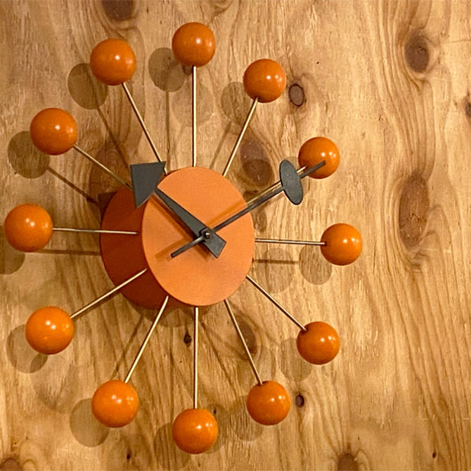 専門店 Vitra ヴィトラ Ball Clock ボールクロック オレンジ