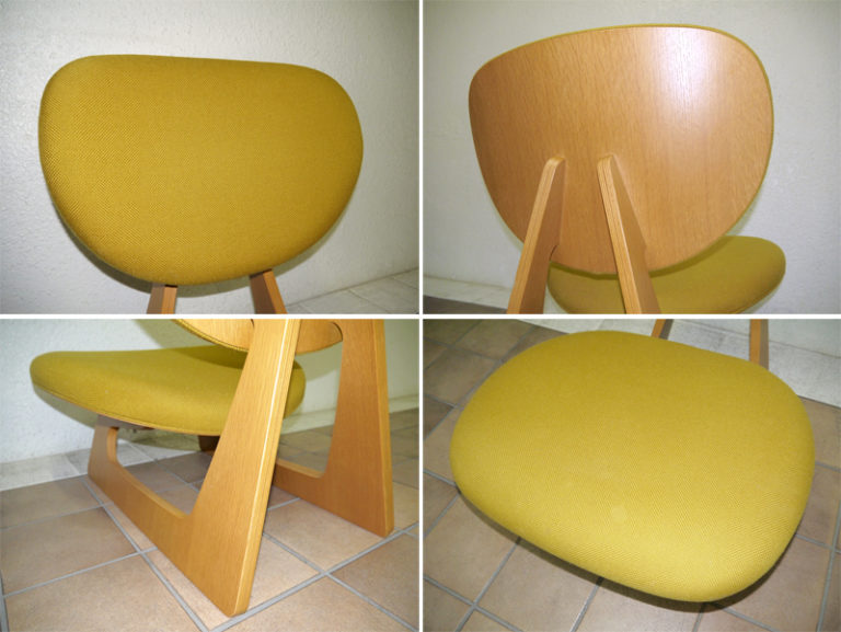 天童木工 Tendo 低座椅子 Low Chair マスタード 定価￥81,400- 長大作 Daisaku Cho デザイン 座椅子