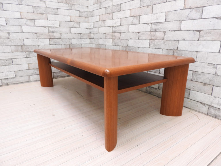 IDC大塚家具 セルバ チーク無垢材 センターテーブル ローテーブル W130cm 北欧モダンスタイル 中古品 買い取りしました。 家具を