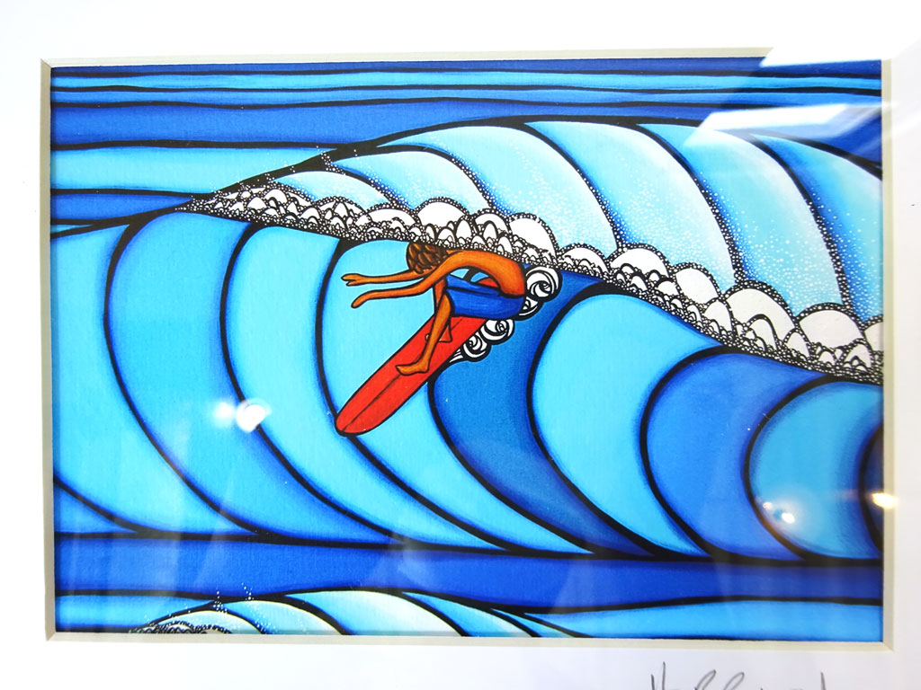 輸入品/31×46 ハワイ 波 海 サーフィン 飾り絵 ポスター アート サーフ