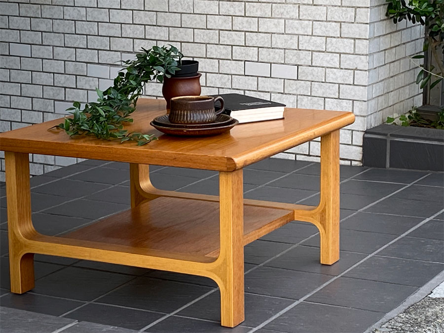 机/テーブル センターテーブル 天童木工 TENDO ビンテージ ローテーブル サイドテーブル チーク材 