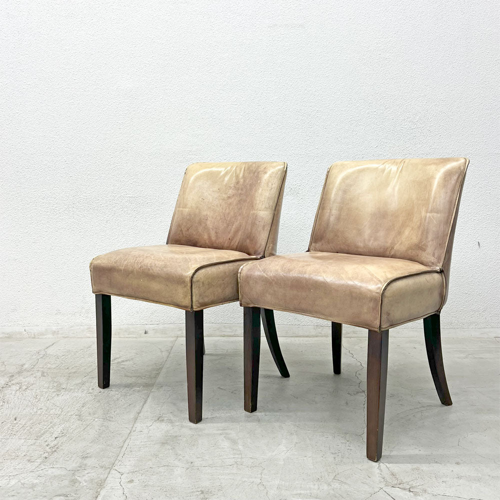 【登戸BASE店】ダルトン DULTON ランディーチェア Randy Chair 本革 レザー ラウンジチェア アームチェア ビンテージスタイル 2脚 買取させていただきました。