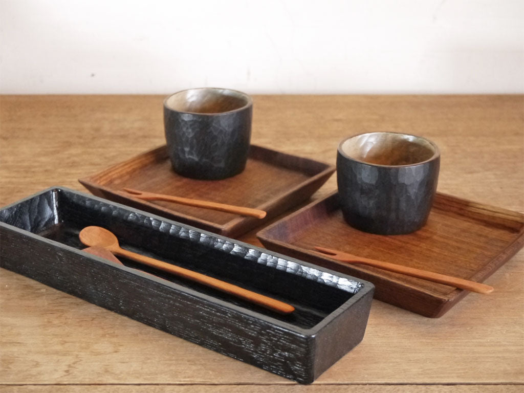 三谷龍二 白墨カップ 角皿 カトラリーケース 現代作家 中古品 買い取りしました。