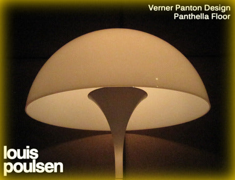 ドイツで最も権威あるデザイン賞Gute Form Awardを受賞したプラスチック製品の傑作 スペースエイジを代表する巨匠ヴァーナーパントン デザイン照明『 Panthella Floor / パンテラフロア 』入荷！