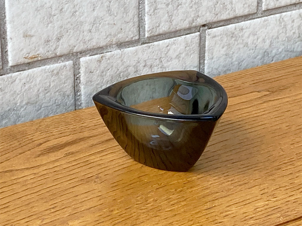 ヌータヤルヴィ Nuutajarvi No.6006 ブルズアイ Bulls eye グレー アッシュトレイ Ash tray キャンドルホルダー カイ・フランク ビンテージ 中古品 買い取りしました。