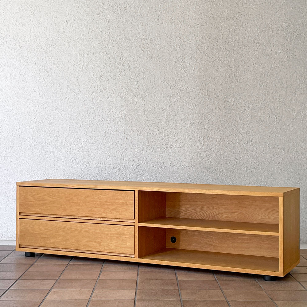  【用賀店】無印良品 MUJI スタッキングキャビネット テレビボード オーク材 W163cm ガラス扉無し 抽斗2杯 ナチュラルモダン 買取させていただきました。