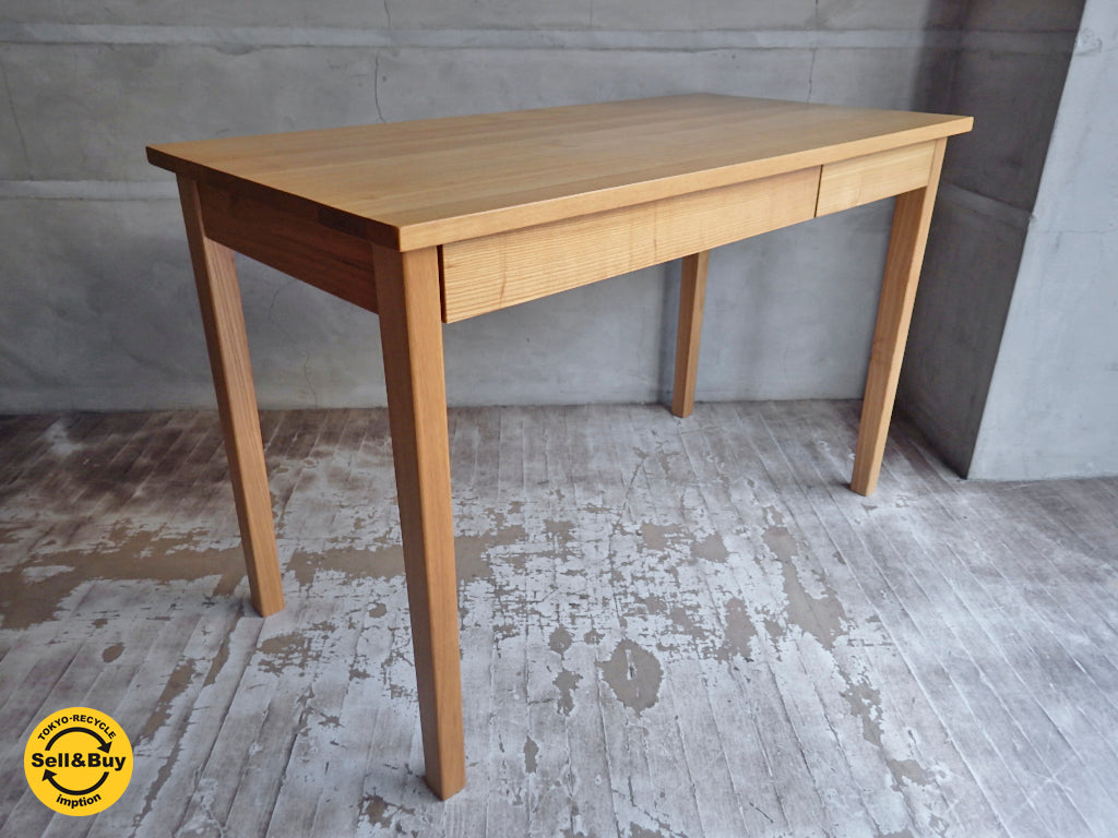 無印良品 MUJI タモ 無垢材 パーソナル デスク 引出し付き　中古品 買い取りしました。学芸大学店 出張買取もお任せ下さい。