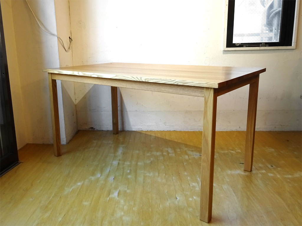 無印良品 MUJI タモ材 無垢集成材 ダイニングテーブル ナチュラル 幅140cm 廃盤 中古品 買い取りしました。