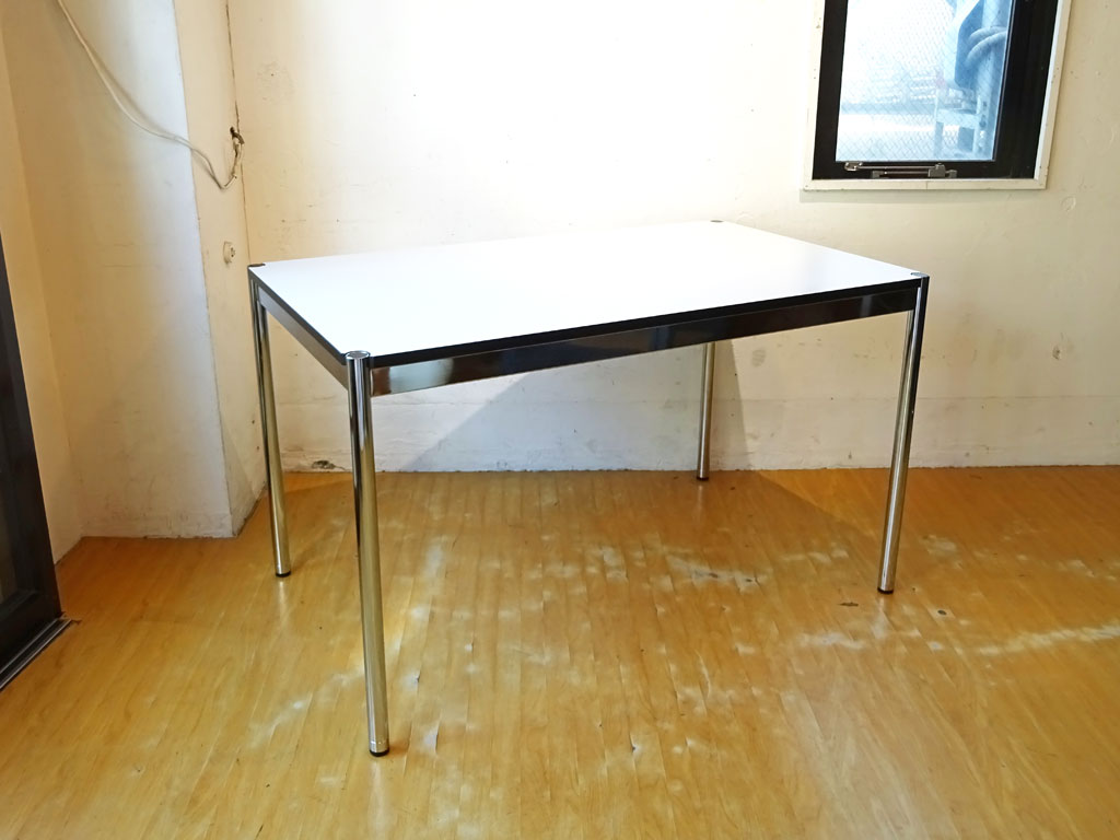 USMモジュラーファニチャー USMハラー USM Haller ワーキングテーブル カンファレンステーブル W125cm ホワイトラミネート天板 中古品 買い取りしました。