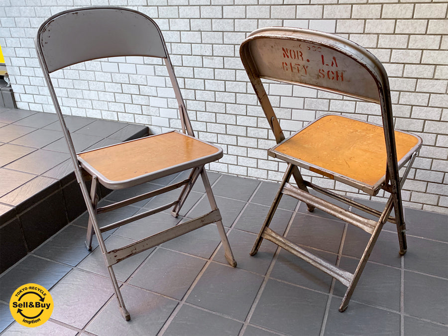 クラリン CLARIN フォールディングチェア 板座 折り畳みチェア Folding chair ウッドシート 米国 　中古品 買い取りしました。