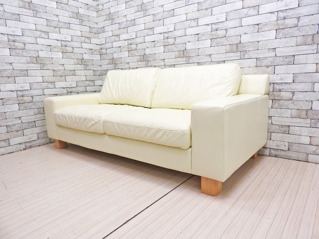イデー IDEE セリュー SERIEUX SOFA 1900 3人掛けソファ 本革 ホワイト 生産終了カラー 参考定価：16.5万円  中古品 買い取りしました。