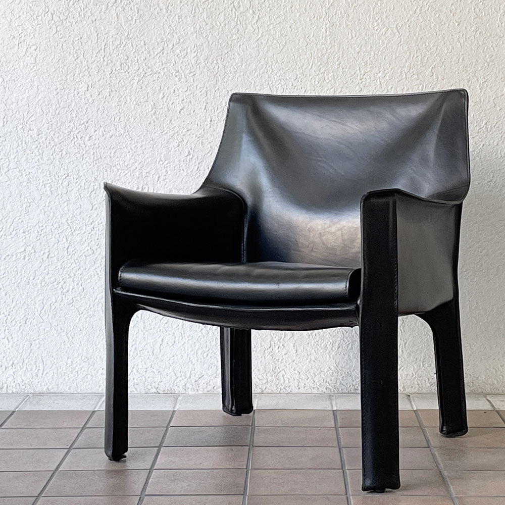 【用賀店】カッシーナ Cassina 414 CAB ラウンジチェア アームチェア 1シーター キャブチェア 本革 マリオ・ベリーニ 参考価格約65万 買取させていただきました。