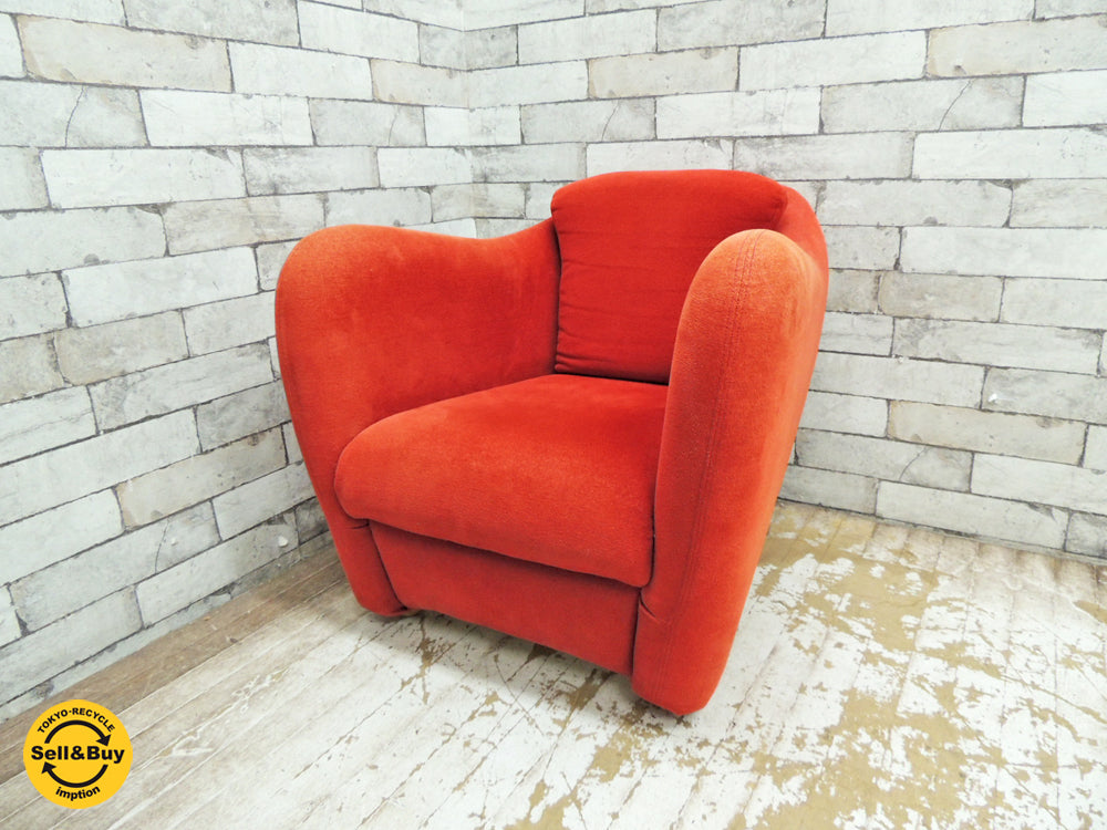 イデー IDEE ミニミラーアームチェア MINI MILLER ARM CHAIR 一人掛けソファ レッド 中古品 買い取りしました。